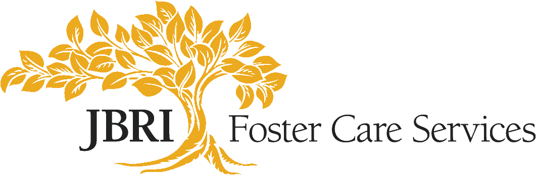 JBRI Foster Care Services logo with golden tree illustration.