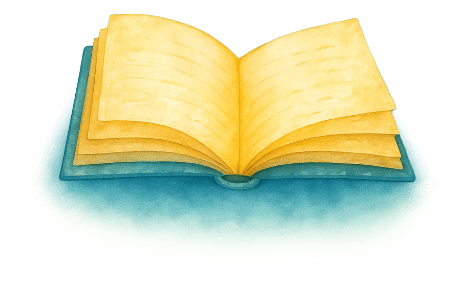 Open glowing book symbolizing knowledge and foster care stories